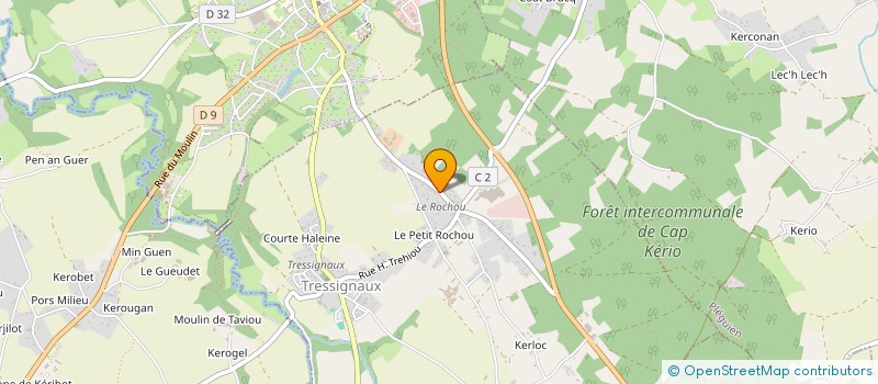 localisation de l'entreprise JUDO CLUB DE LANVOLLON  TRESSIGNAUX
