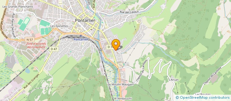 localisation de l'entreprise JUDO CLUB DE PONTARLIER à PONTARLIER
