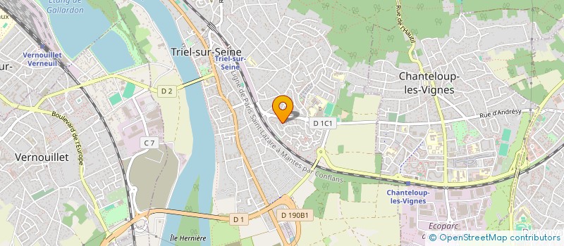 localisation de l'entreprise JUDO CLUB DE TRIEL SUR SEINE à TRIEL-SUR-SEINE