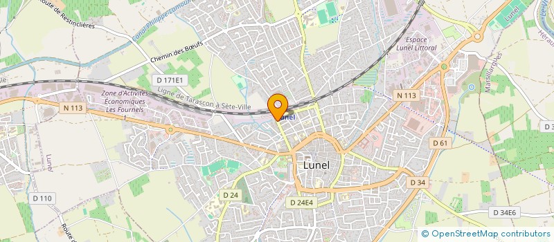 localisation de l'entreprise JUDO CLUB DES CHEMINOTS DE LUNEL  LUNEL