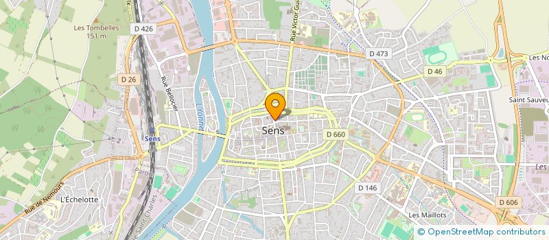 localisation de l'entreprise JUDO CLUB DES SENONS  SENS