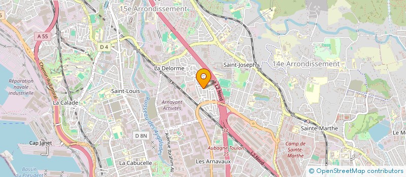 localisation de l'entreprise JUDO CLUB DU CHATEAU à MARSEILLE 15EME