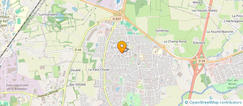 localisation de l'entreprise JUDO CLUB DU PAYS GALLO  CHARTRES-DE-BRETAGNE