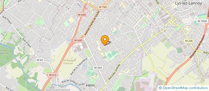 localisation de l'entreprise JUDO CLUB HEM à HEM
