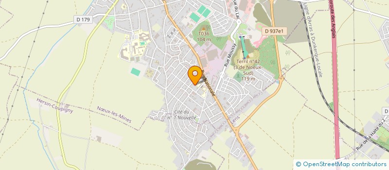 localisation de l'entreprise JUDO CLUB HERSINOIS  NUX-LES-MINES