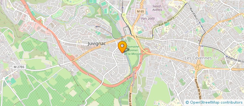 localisation de l'entreprise JUDO CLUB JUVIGNAC  JUVIGNAC