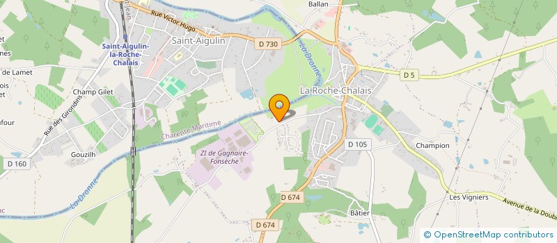 localisation de l'entreprise JUDO CLUB LA ROCHE CHALAIS  LA ROCHE-CHALAIS