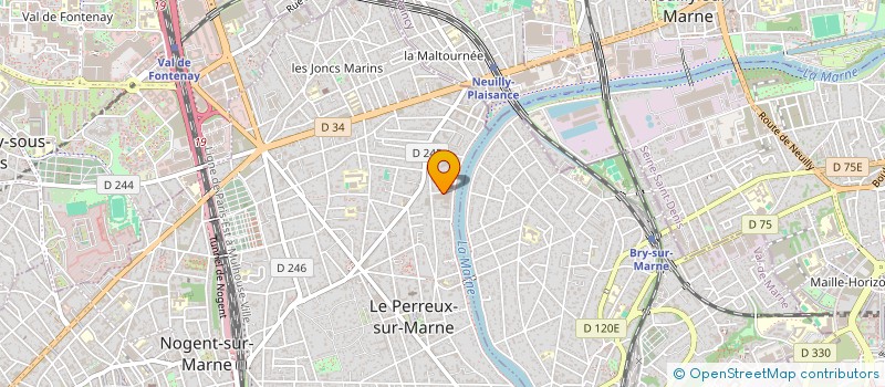 localisation de l'entreprise JUDO CLUB LE PERREUX  LE PERREUX-SUR-MARNE