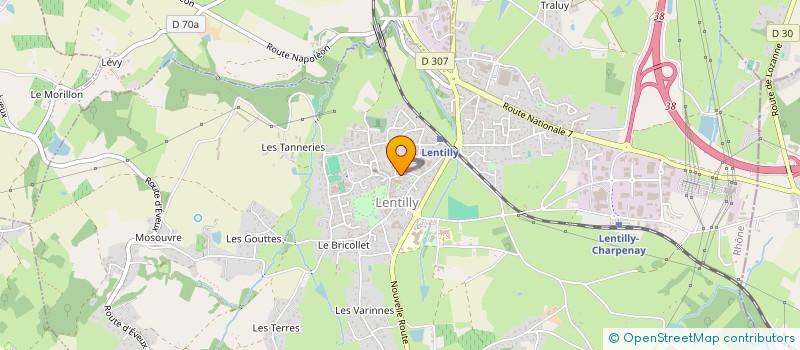 localisation de l'entreprise JUDO CLUB LENTILLY  LENTILLY