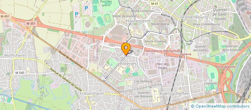 localisation de l'entreprise JUDO CLUB-OLYMPIQUE STRASBOURG à STRASBOURG