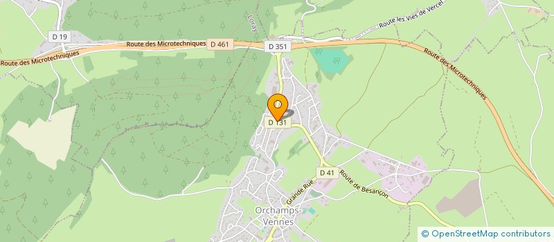 localisation de l'entreprise JUDO-CLUB ORCHAMPS-VENNES  ORCHAMPS-VENNES