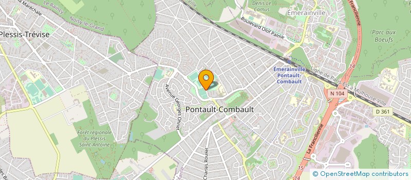 localisation de l'entreprise JUDO CLUB PONTAULT COMBAULT à PONTAULT-COMBAULT