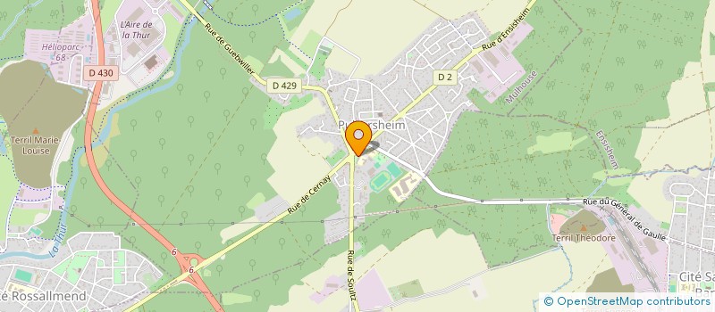 localisation de l'entreprise JUDO CLUB PULVERSHEIM  PULVERSHEIM