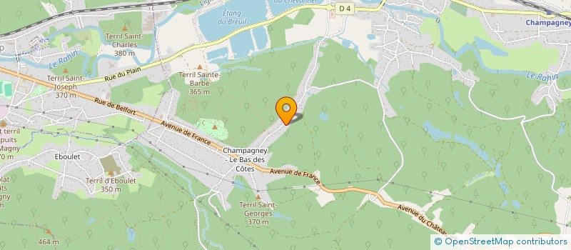 localisation de l'entreprise JUDO-CLUB RONCHAMP  CHAMPAGNEY