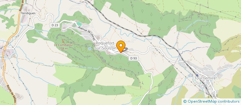 localisation de l'entreprise JUDO CLUB ROQUEFORTAIS ET DISCIPLINES ASSOCIEES  ROQUEFORT-SUR-SOULZON