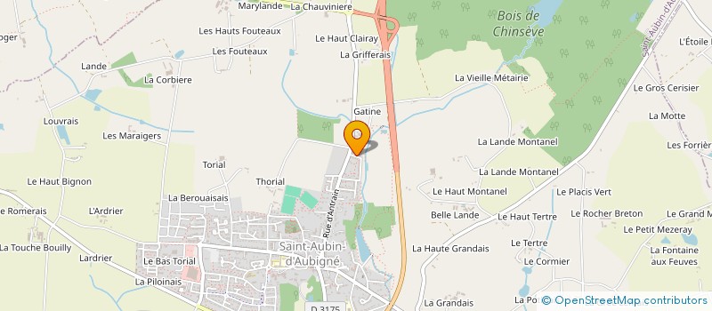 localisation de l'entreprise JUDO CLUB SAINT AUBIN D'AUBIGNE  SAINT-AUBIN-D'AUBIGNE