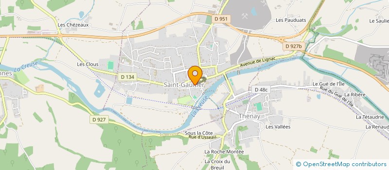 localisation de l'entreprise JUDO CLUB SAINT GAULTIER à SAINT-GAULTIER