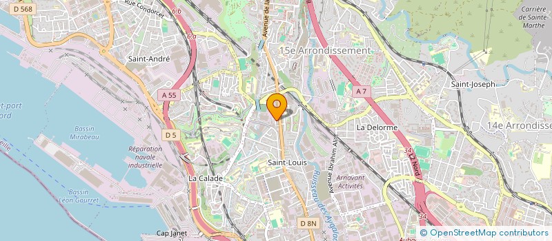 localisation de l'entreprise JUDO CLUB SAINT LOUIS à MARSEILLE