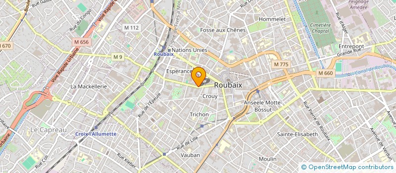 localisation de l'entreprise JUDO CLUB SAINT MARTIN à ROUBAIX