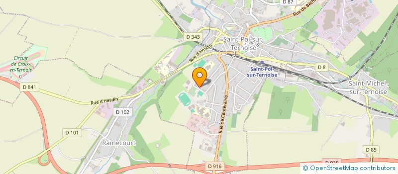 localisation de l'entreprise JUDO CLUB SAINT POLOIS  SAINT-POL-SUR-TERNOISE