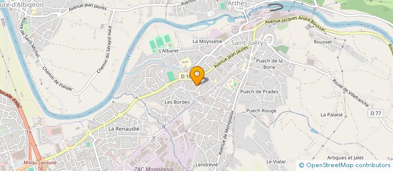 localisation de l'entreprise JUDO CLUB ST JUERY  SAINT-JUERY