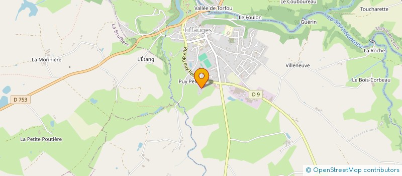 localisation de l'entreprise JUDO CLUB TIFFAUGES LA GAUBRETIERE  TIFFAUGES