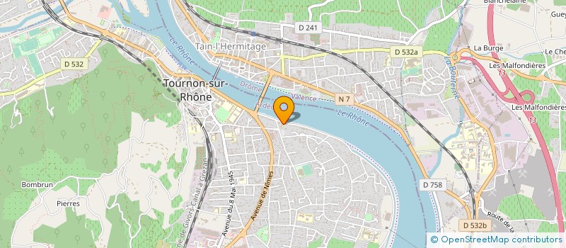 localisation de l'entreprise JUDO CLUB TOURNONAIS TAINOIS à TOURNON-SUR-RHONE