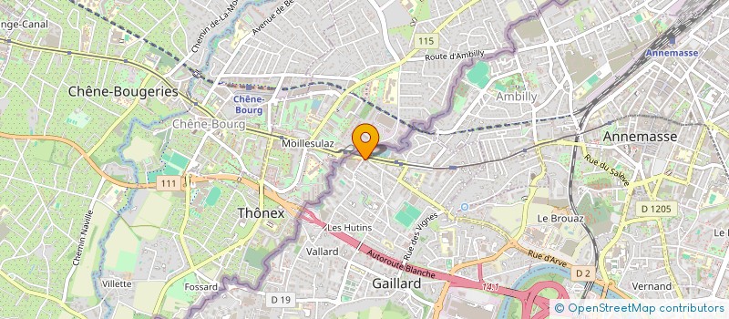 localisation de l'entreprise JUDO JU JITSU CLUB DE GAILLARD  GAILLARD