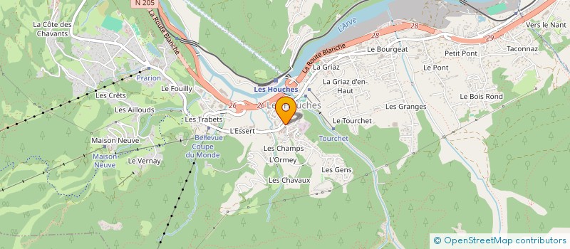 localisation de l'entreprise JUDO JU-JITSU CLUB DES HOUCHES  LES HOUCHES