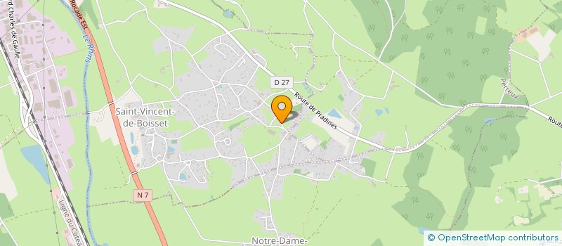 localisation de l'entreprise JUDO JUJITSU BOISSET  SAINT-VINCENT-DE-BOISSET