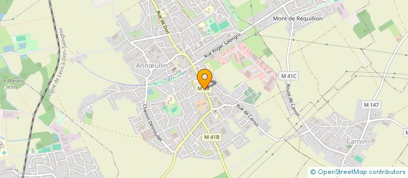 localisation de l'entreprise JUDO JUJITSU CLUB ANNOEULLIN  ANNULLIN