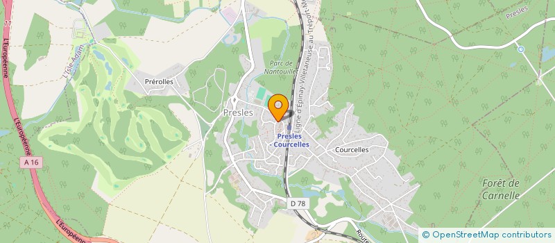 localisation de l'entreprise JUDO JUJITSU PRESLES à PRESLES