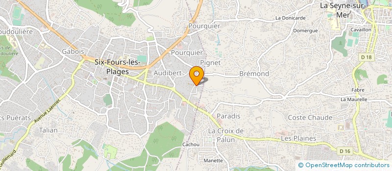 localisation de l'entreprise JUDO SIX FOURS LE LAS à SIX-FOURS-LES-PLAGES