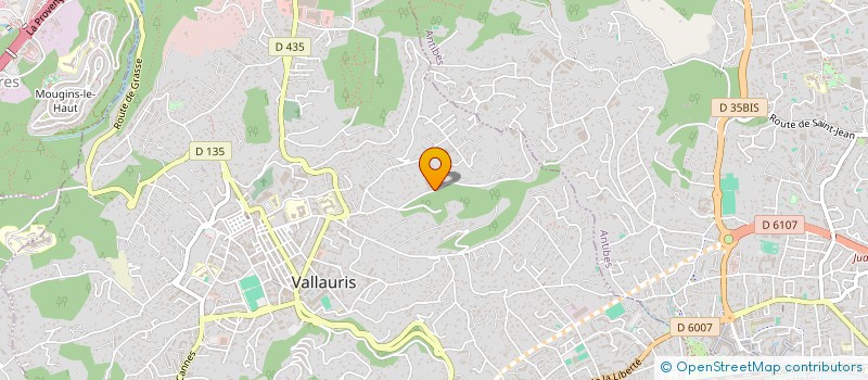 localisation de l'entreprise JUELA.  VALLAURIS