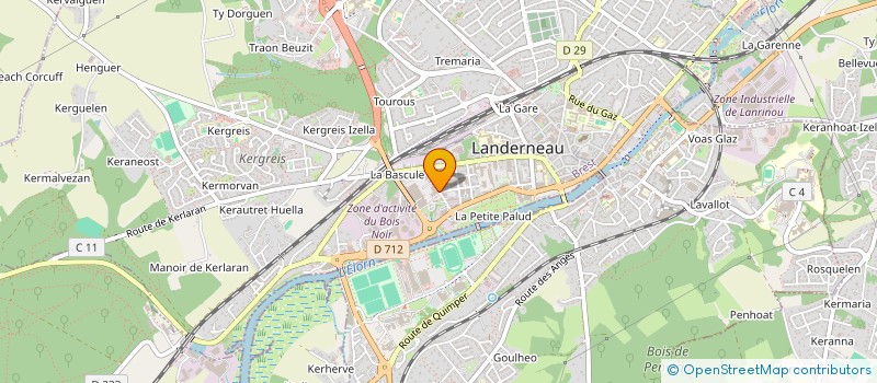 localisation de l'entreprise JUGA'FLORE à LANDERNEAU