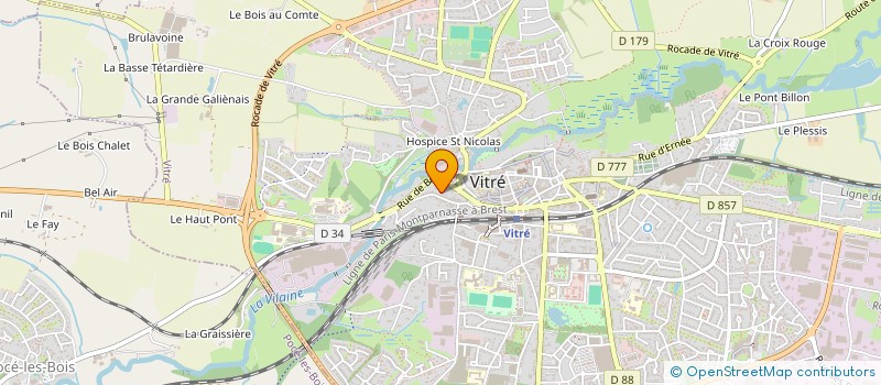 localisation de l'entreprise JUGE-MEHAIGNERIE  VITRE