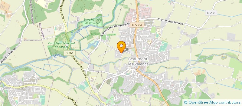 localisation de l'entreprise JUGE VIVIEN à BEAUMONT-LES-VALENCE