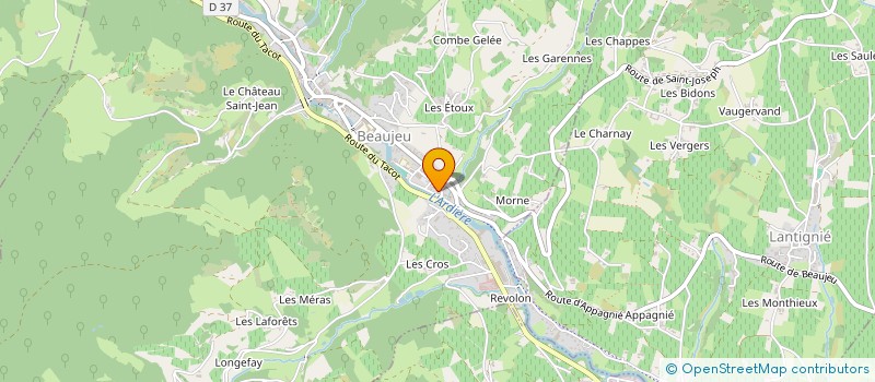 localisation de l'entreprise JUGNET  BEAUJEU