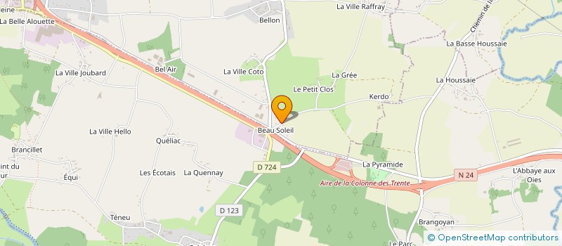 localisation de l'entreprise JUHEL SA à LA CROIX-HELLEAN