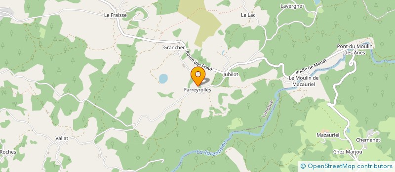 localisation de l'entreprise JUILLARD T P à LANOBRE