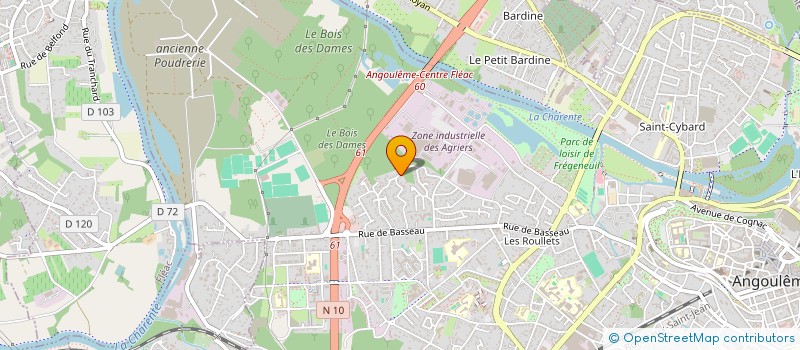 localisation de l'entreprise JUJALE à ANGOULEME