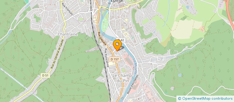 localisation de l'entreprise JUJE à EPINAL