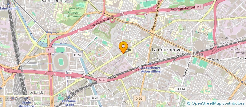 localisation de l'entreprise JUL 93 à LA COURNEUVE