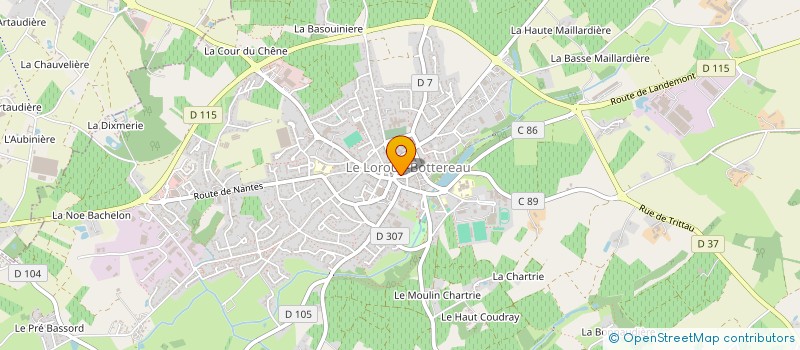 localisation de l'entreprise JULAM  LE LOROUX-BOTTEREAU