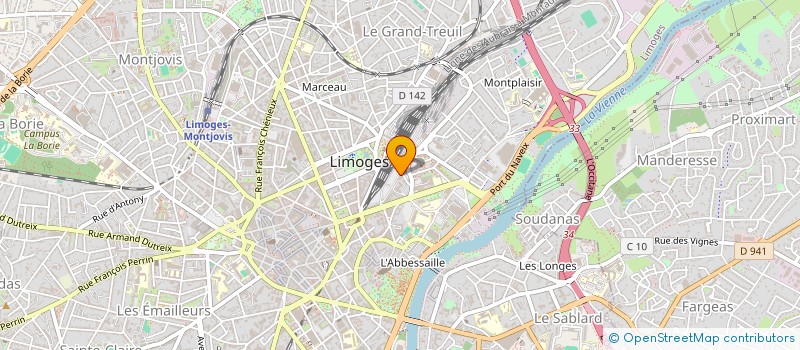 localisation de l'entreprise JULAUBRIS à LIMOGES