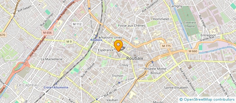 localisation de l'entreprise JULES DESREUMAUX SARL  ROUBAIX