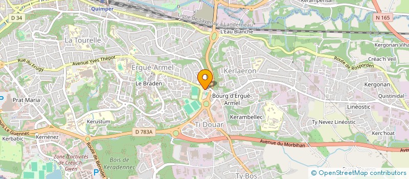 localisation de l'entreprise JULIE-CHLOE  QUIMPER