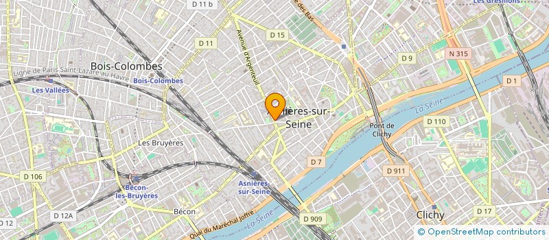 localisation de l'entreprise JULIE GLAISE EURL  ASNIERES-SUR-SEINE