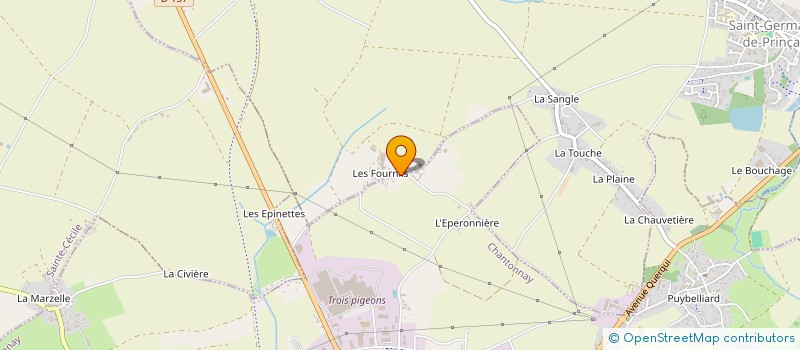 localisation de l'entreprise JULIE MAGIQUE  SAINT-GERMAIN-DE-PRINCAY