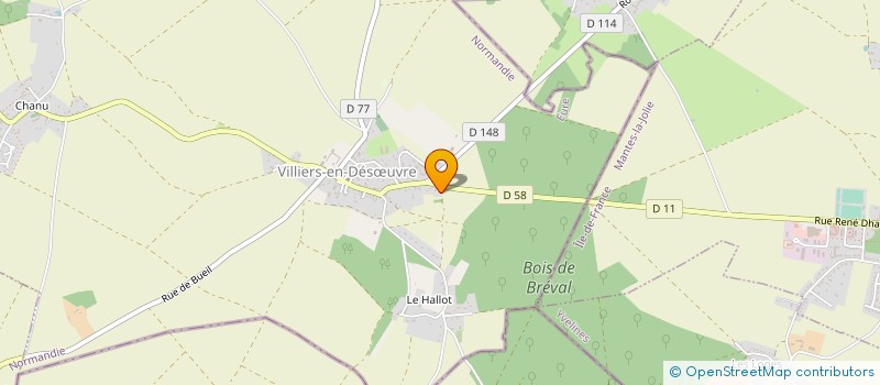 localisation de l'entreprise JULIEN CANALES PLOMBERIE  VILLIERS-EN-DESUVRE